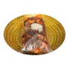 Pot-pourri baunilha com prato de metal dourado