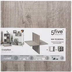 Prateleira cruzada cinza