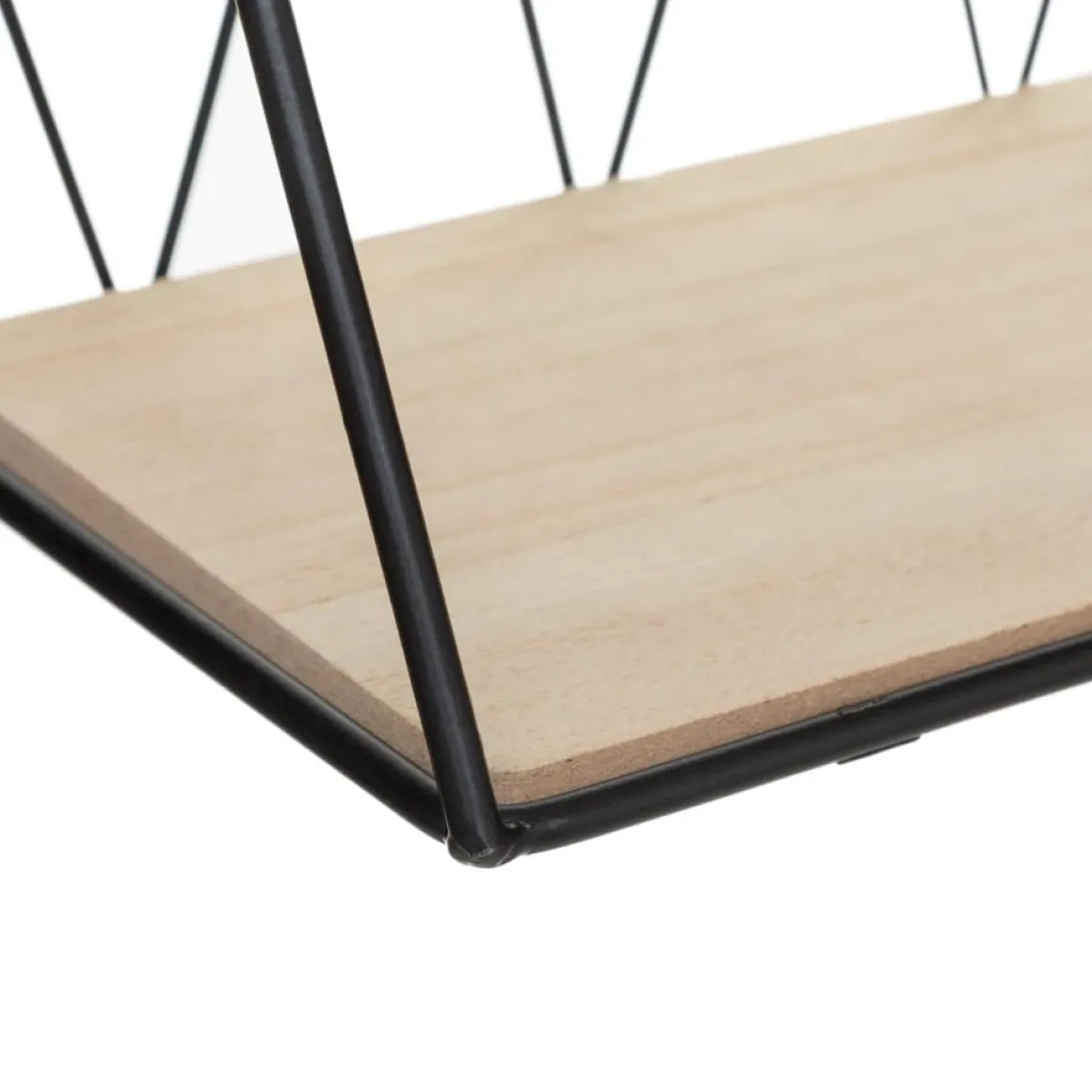 Prateleira de parede ARCHI em mdf e metal preto