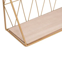 Prateleira de parede dourada 48x12x20cm