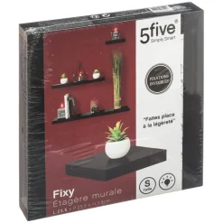 Prateleira kit deco preta 3,8x23,5x23,5cm