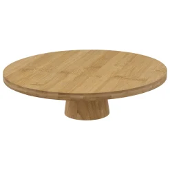 Prato de apresentação com pé em bambu 28cm