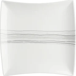 Prato de servir LIGNES branco de porcelana 29x29cm