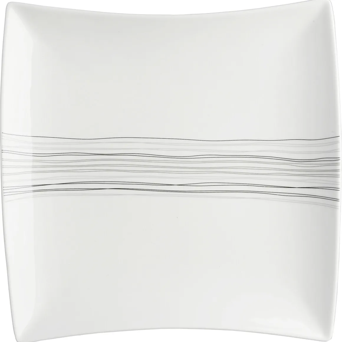Prato de servir LIGNES branco de porcelana 29x29cm