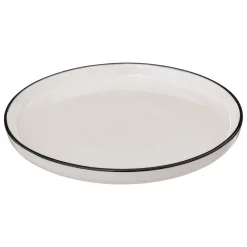 Prato de sobremesa ALIX branco em porcelana 20cm