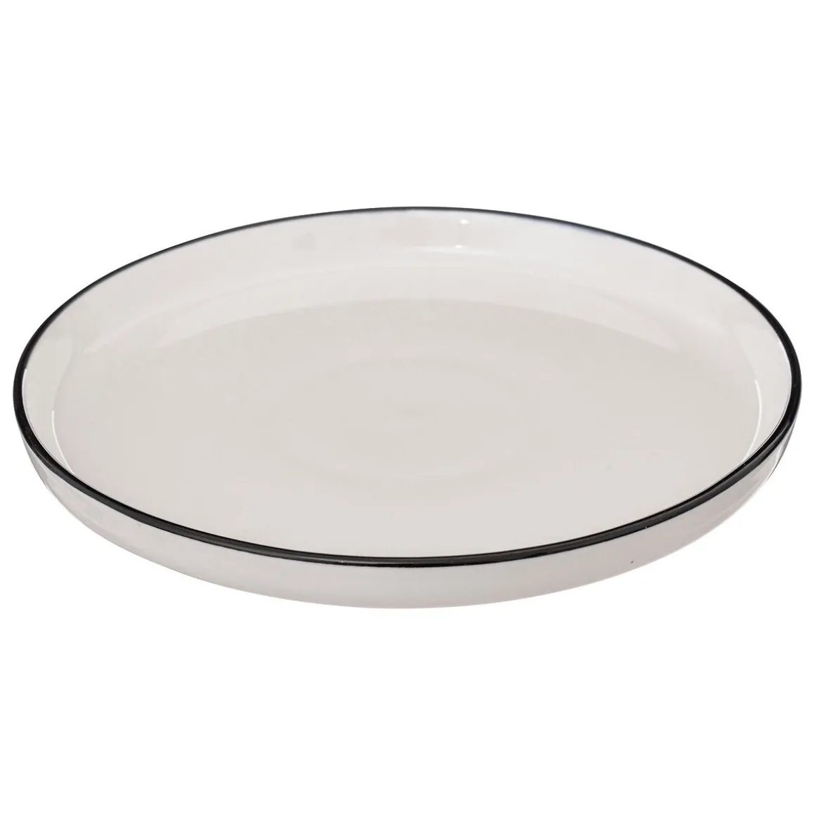 Prato de sobremesa ALIX branco em porcelana 20cm