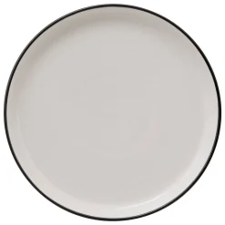 Prato de sobremesa ALIX branco em porcelana 20cm