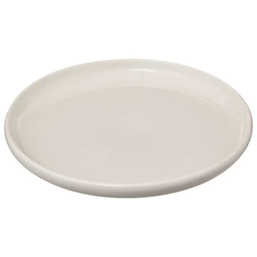 Prato de sobremesa NORA branco em porcelana 21cm