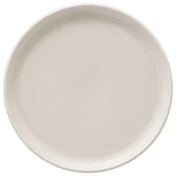 Prato de sobremesa NORA branco em porcelana 21cm