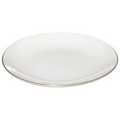 Prato de sobremesa PETIT SALON branco com beira dourada 19cm