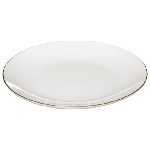 Prato de sobremesa PETIT SALON branco com beira dourada 19cm