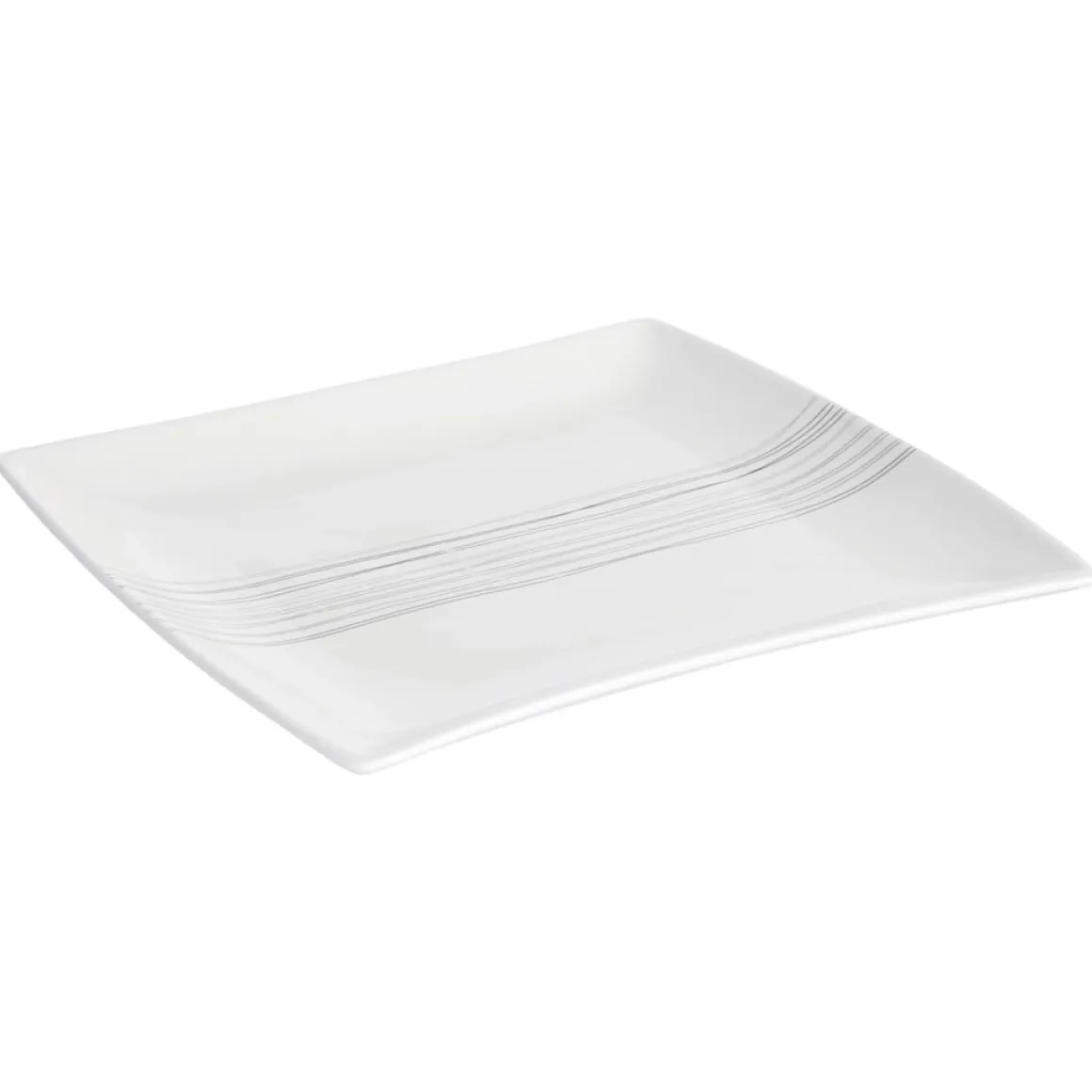 Prato de sobremesa quadrado LINHAS