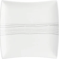 Prato de sobremesa quadrado LINHAS