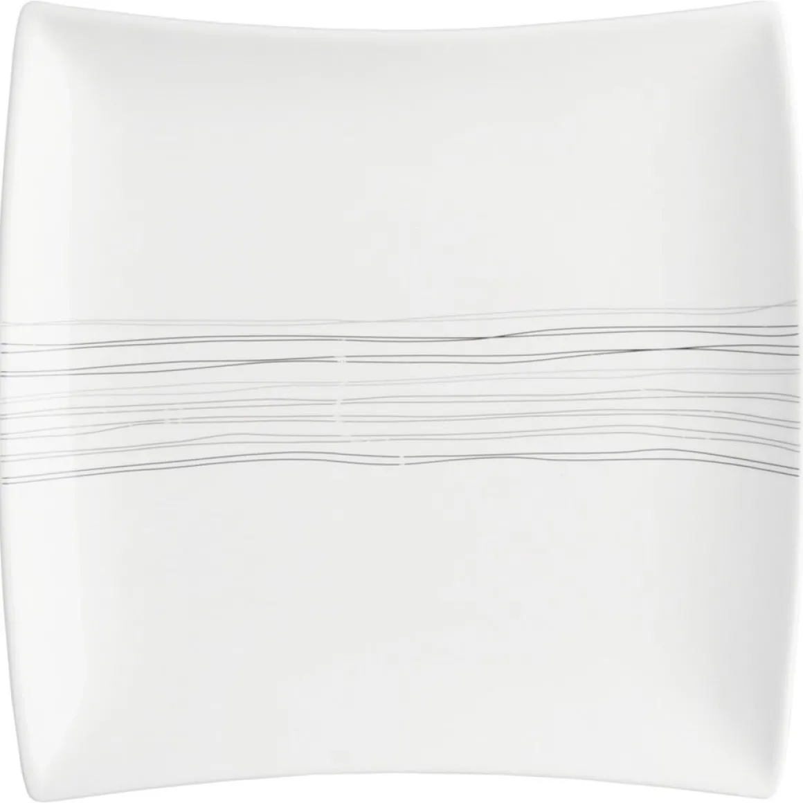 Prato de sobremesa quadrado LINHAS