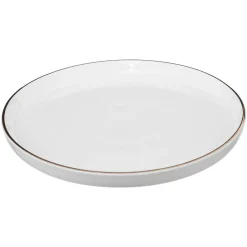 Prato de sobremesa SUBLIMA cinza claro em porcelana 20cm