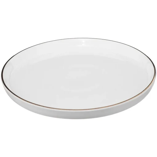 Prato de sobremesa SUBLIMA cinza claro em porcelana 20cm