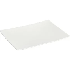 Prato de sobremesa TOKYO branco em cerâmica 17x22cm