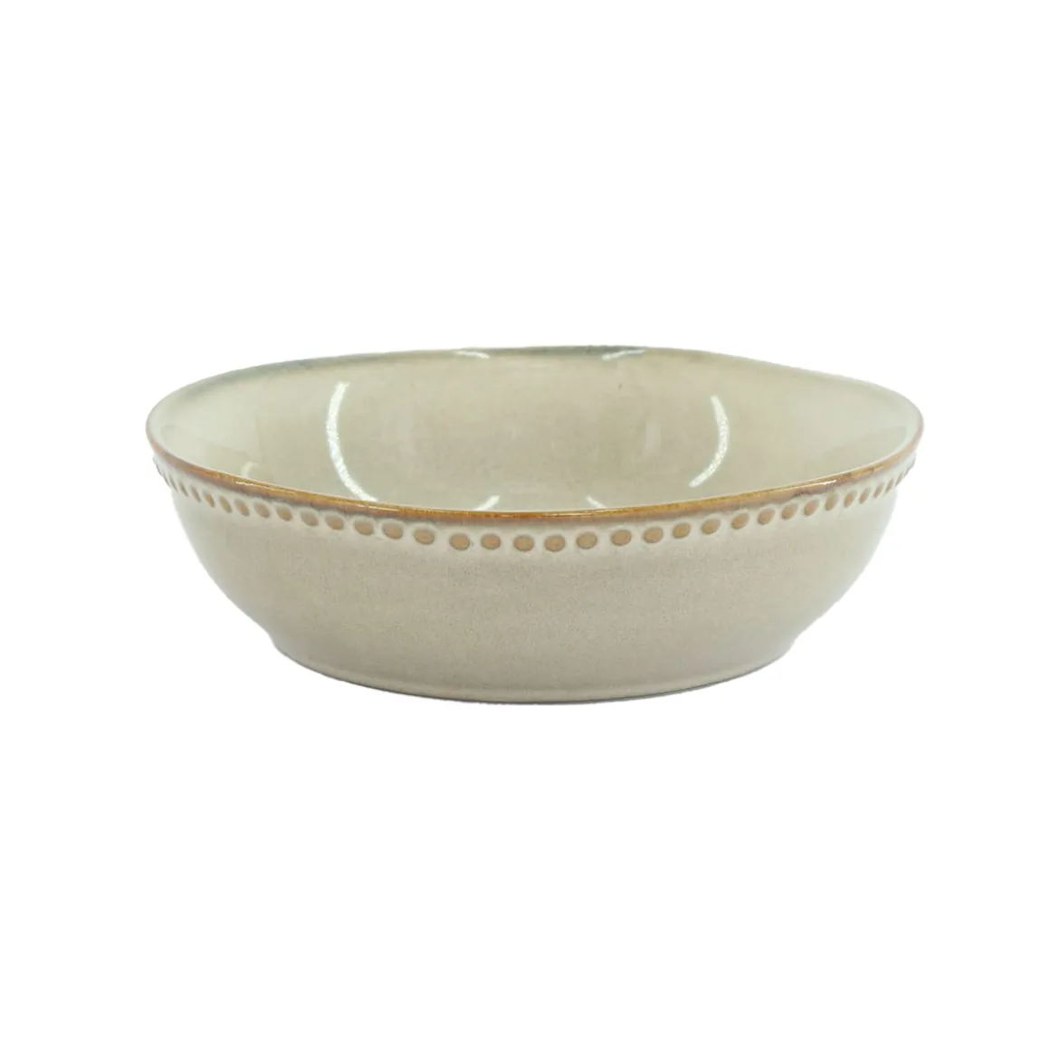 Prato de sopa CAPRI bege em cerâmica 17cm