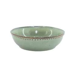 Prato de sopa CAPRI verde em cerâmica 17cm