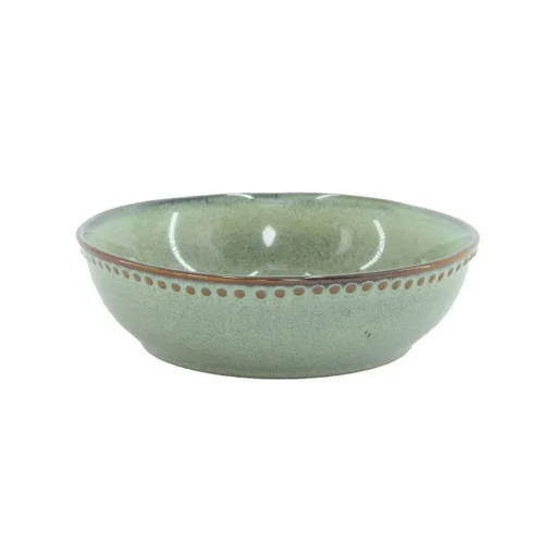 Prato de sopa CAPRI verde em cerâmica 17cm