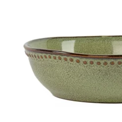 Prato de sopa CAPRI verde em cerâmica 17cm