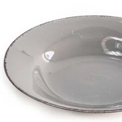 Prato de sopa em grés cinzento SAUVAGE