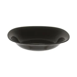 Prato de sopa em vidro OPAL preto