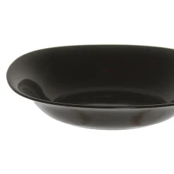 Prato de sopa em vidro OPAL preto