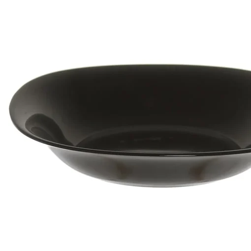 Prato de sopa em vidro OPAL preto