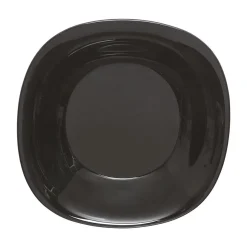 Prato de sopa em vidro OPAL preto