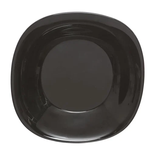 Prato de sopa em vidro OPAL preto