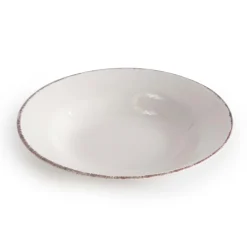 Prato de sopa SAUVAGE branco em grés