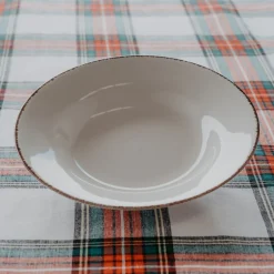 Prato de sopa SAUVAGE branco em grés