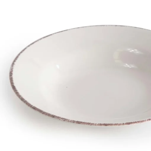 Prato de sopa SAUVAGE branco em grés