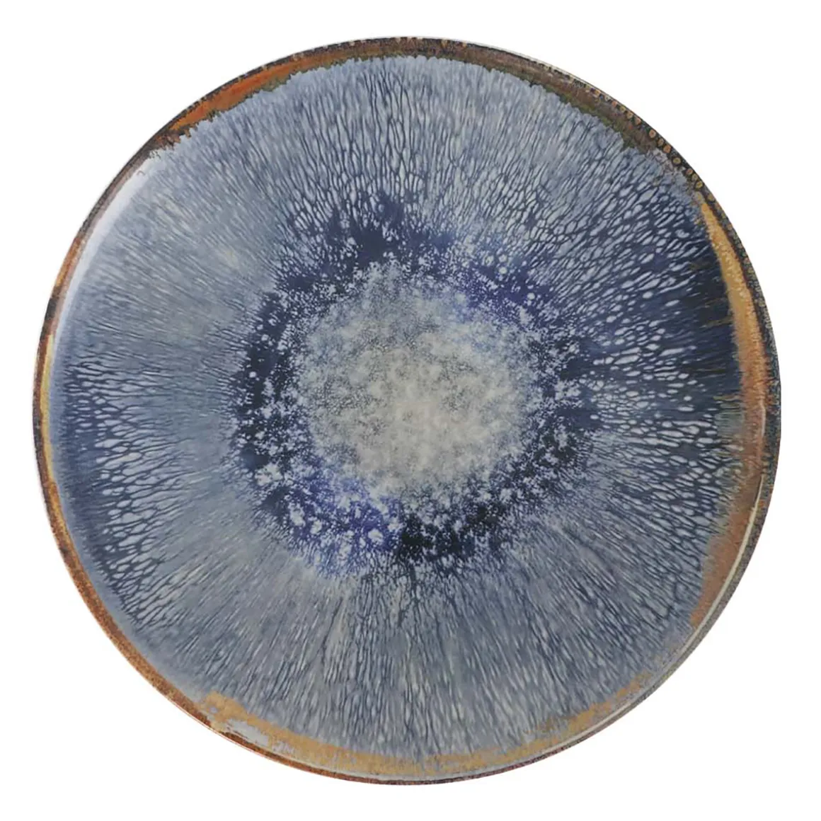 Prato marcador ALEIA azul em porcelana 32,5cm