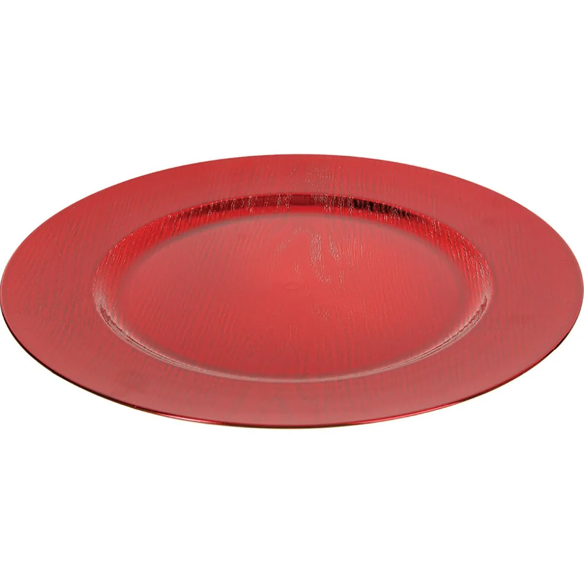 Prato marcador efeito madeira vermelho 33cm
