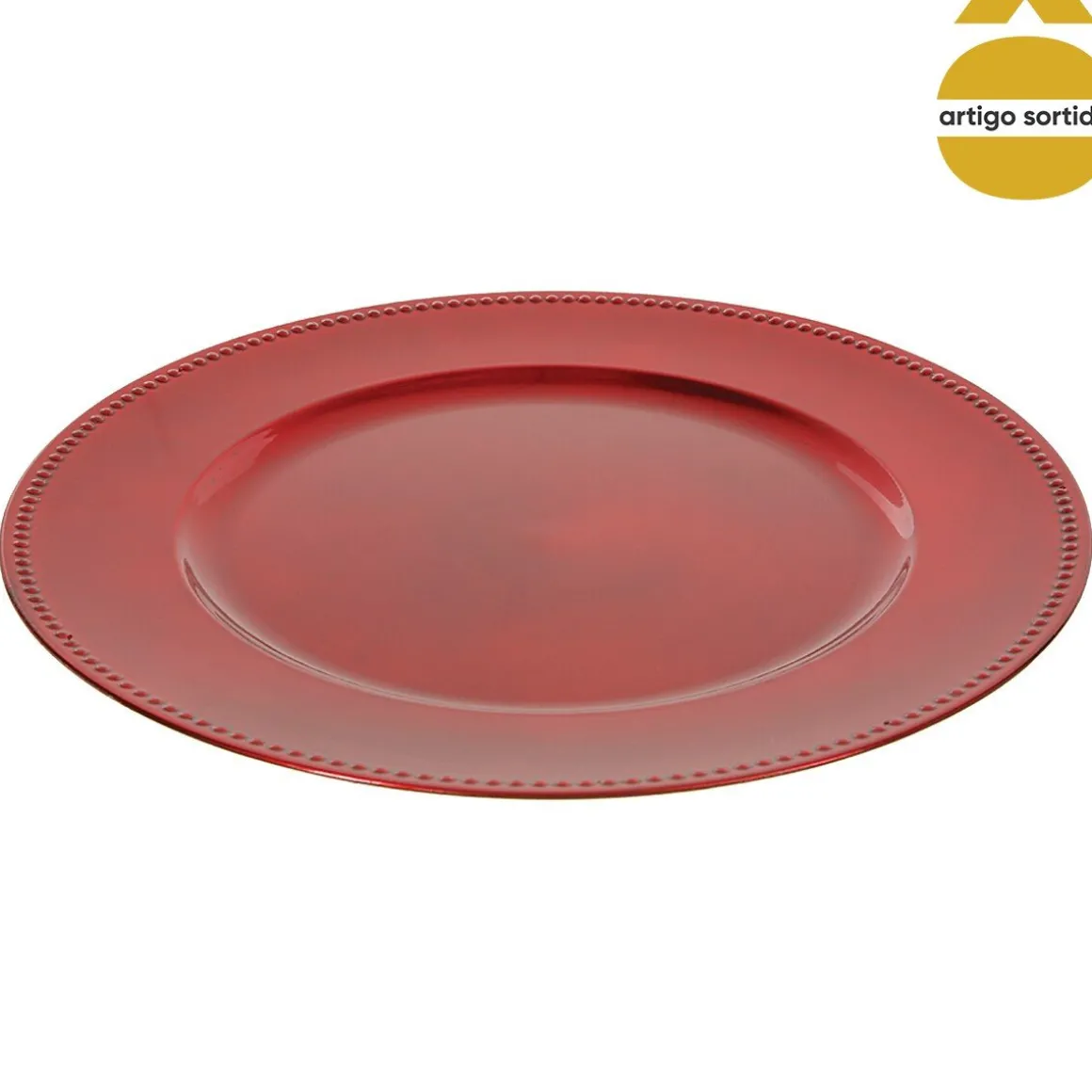 Prato marcador vermelho 33cm