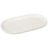 Prato oval NORA branca em porcelana 18x30cm
