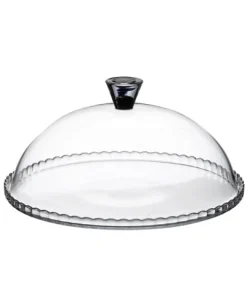 Prato para bolo de vidro com campânula