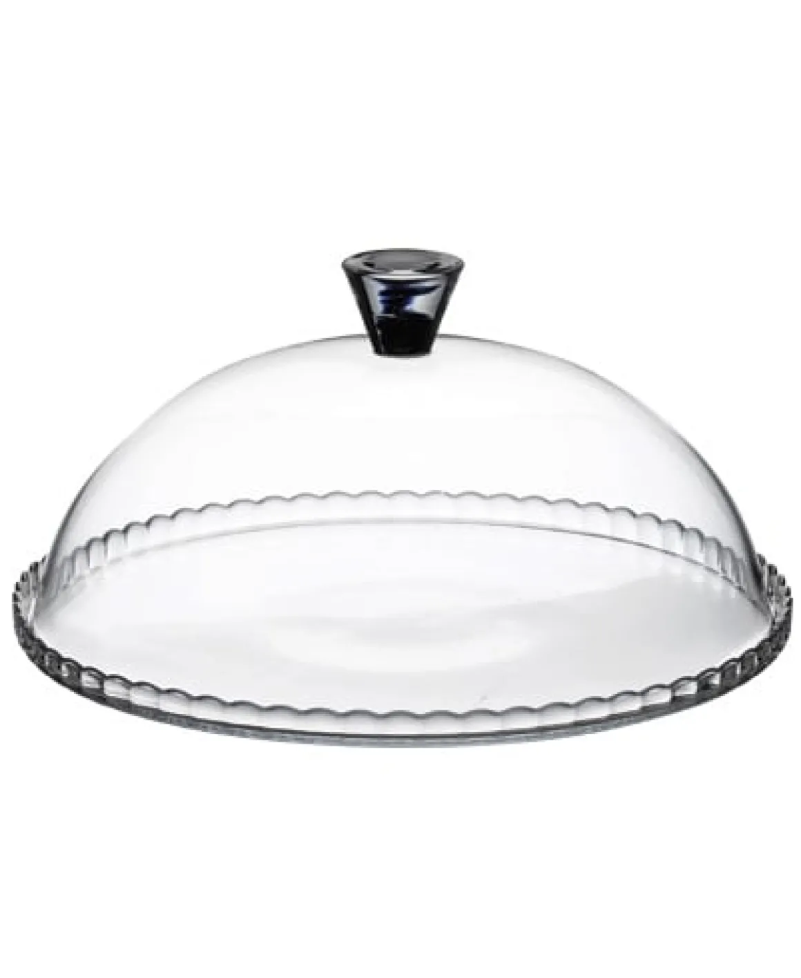 Prato para bolo de vidro com campânula