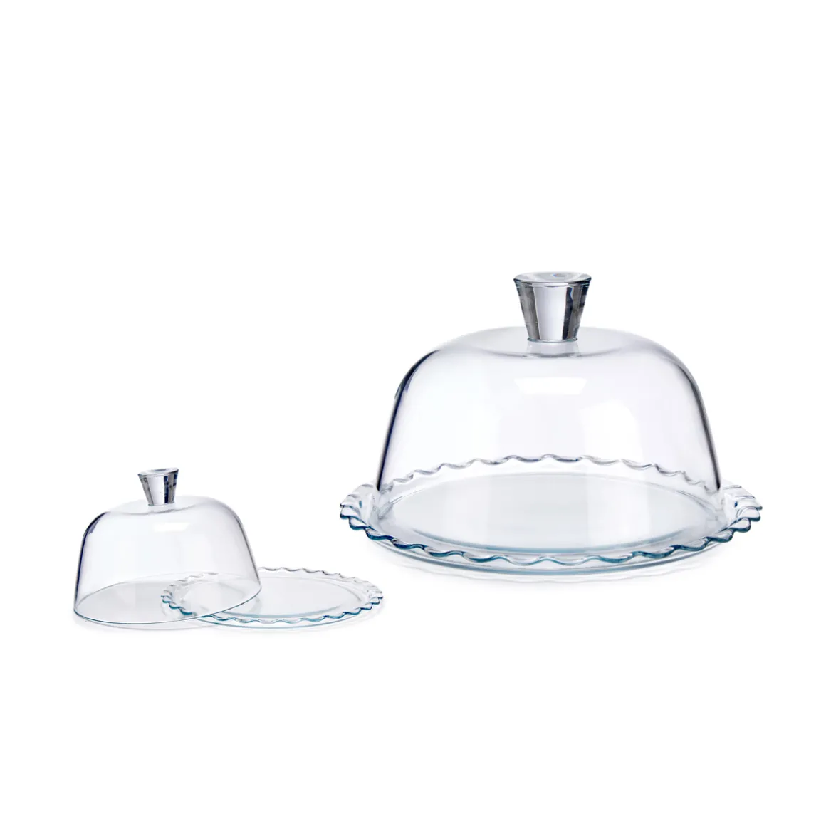 Prato para bolo MINI patisserie em vidro com tampa