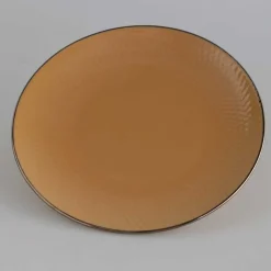 Prato Raso Amarelo em Cerâmica Relief