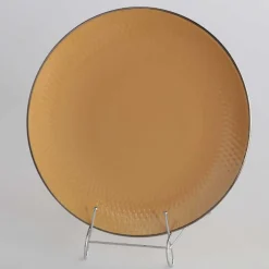 Prato Raso Amarelo em Cerâmica Relief