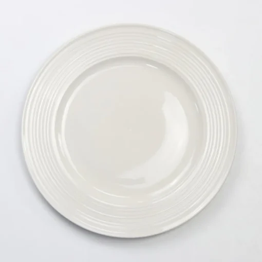 Prato raso branco em porcelana PURE 27cm