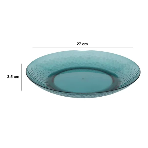 Prato raso ESTIVA 27cm verde em poliestireno