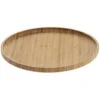 Prato raso natural em bambu 26,5cm