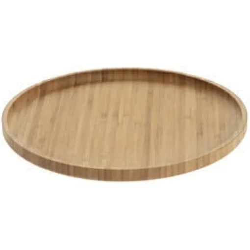 Prato raso natural em bambu 26,5cm