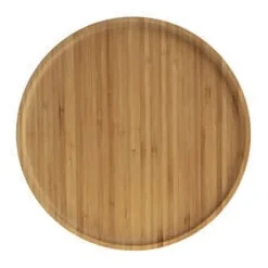Prato raso natural em bambu 26,5cm