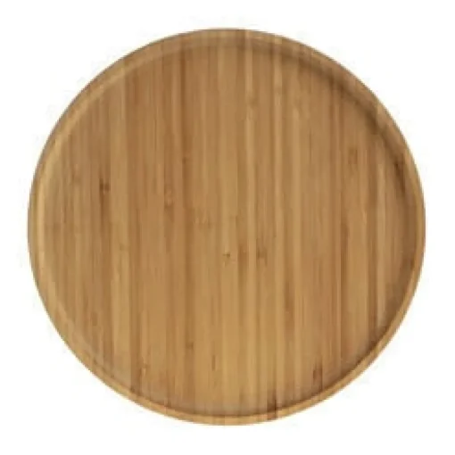 Prato raso natural em bambu 26,5cm