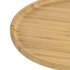 Prato raso natural em bambu 26,5cm